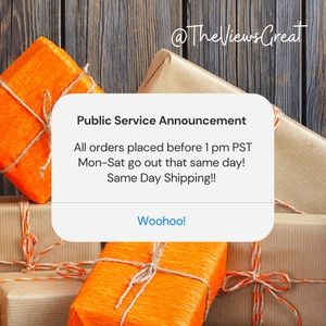 Same Day Shipping on Orders Placed Before 1PM PST